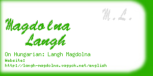 magdolna langh business card